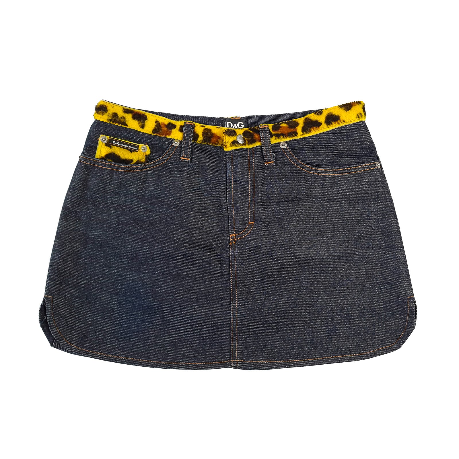 Fur pocket denim skirt 16-17Y ファッション andmary Fur pocket